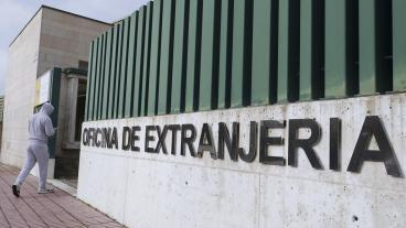 Vista de una oficina de Extranjería este martes en Valladolid.