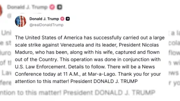 Trump confirma la captura de Nicolás Maduro