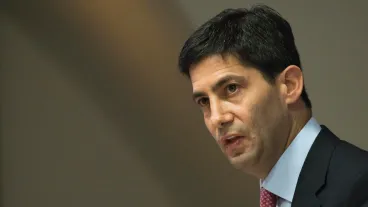 (FILE) Kevin Warsh speaks during a press conference announcing the publication of the Warsh Report at the Bank of England in London, Britain, 11 December 2014 (reissued 30 January 2026). US President Donald Trump has announced Kevin Warsh as his nomination for the next chair of the Federal Reserve, according to a post on his Truth Social platform. 