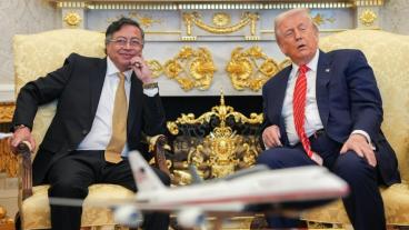 Reunión entre los presidentes Gustavo Petro y Donald Trump.