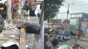 choque por semáforo en rojo en la calle 63 de Bogotá 