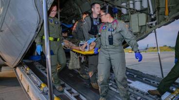 Sobrevivientes del accidente aéreo de avión de la FAC.