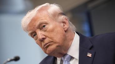 US President Donald Trump briefs the media on Iran from the James S Brady Press Briefing Room of the White House in Washington, DC, USA, 06 April 2026.