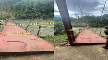 Que se sabe del colapso del puente en Bagadó: ocho heridos y posible manipulación 