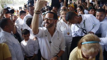 Abelardo De La Espriella votando en Barranquilla. 
