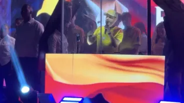 Abelardo De La Espriella habló ante sus simpatizantes en Barranquilla. 