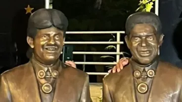 Retiran esculturas de Rafael Orozco e Israel Romero en Valledupar tras polémica