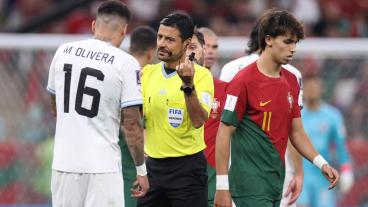 Alireza Faghani, el árbitro del partido entre Colombia y Portugal. 