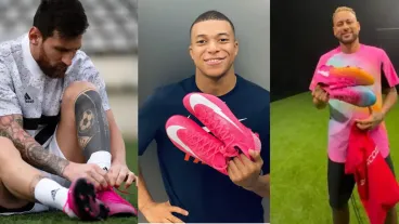 Los guayos rosados, la moda que impondrán Nike, Adidas y Puma en el Mundial 2026. 