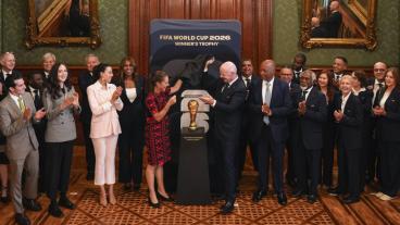 Encuentro de la presidenta de México con el presidente de la FIFA previo al Mundial 2026.