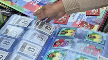 Venta de láminas del Álbum Mundial. 