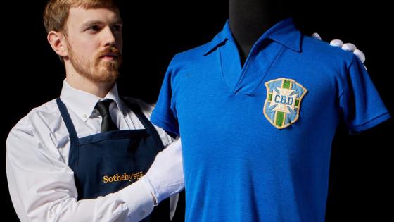 Camiseta usada por Pelé en el Mundial de 1958 será subastada. 