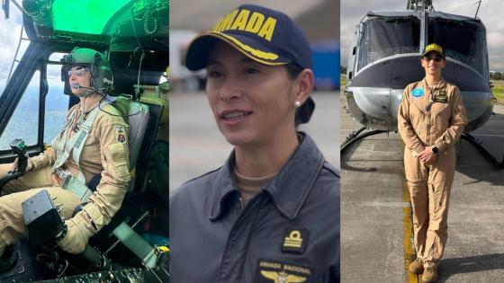 Elizabeth Santamaría, primera instructora de helicóptero naval