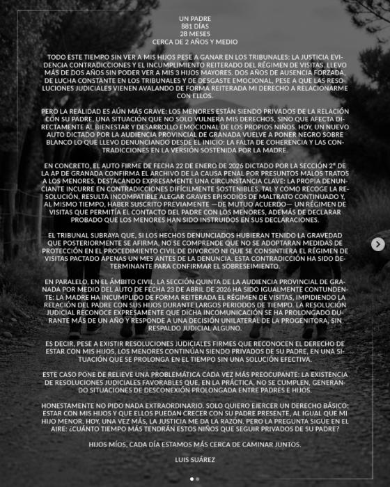 Comunicado de Luis Suárez. 