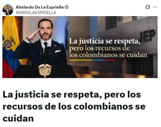 Respuesta de De La Espriella a la JEP