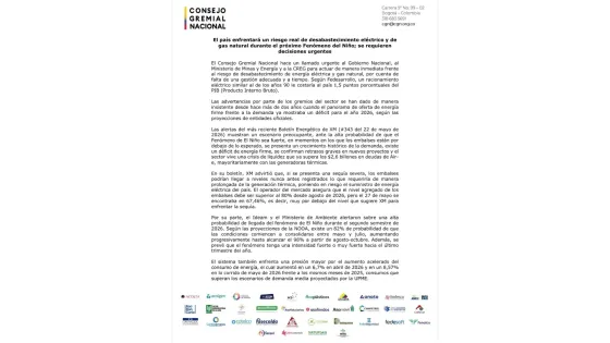Gremios advierten riesgo real de apagón: estas son sus razones